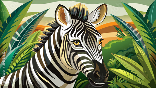 close up of a zebra in the wild