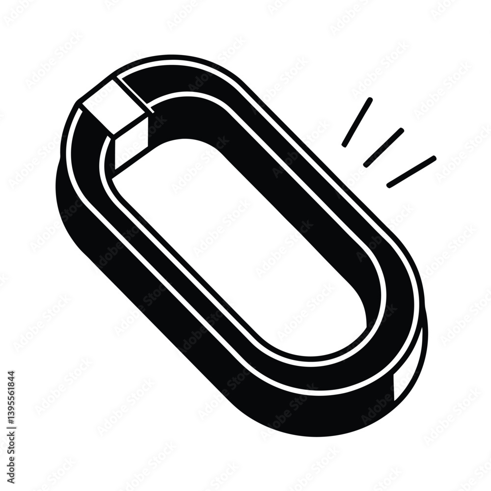 Strong Black And White Magnet Graphic Attracting With Powerful Magnetic Force Strong Black And White Magnet Graphic Attracting With Powerful Magnetic Force