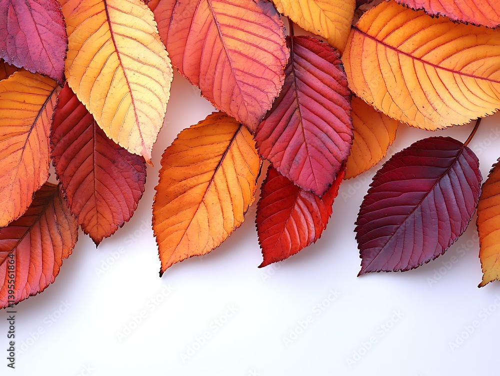 Fototapeta premium Autumn Leaves Border Closeup