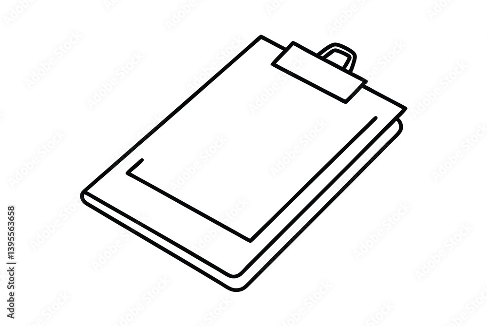Blank Clipboard Outline Illustration For Design Projects And Creative Visuals Minimalist Style