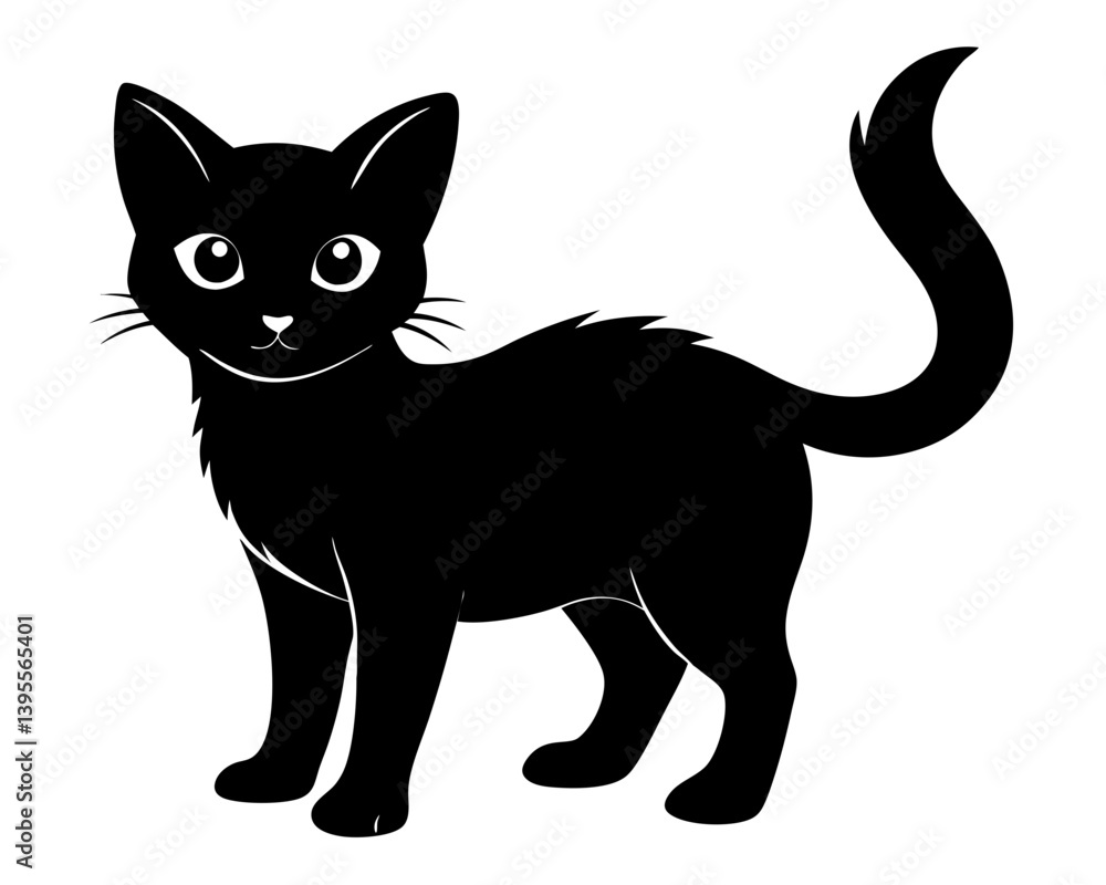 Obraz premium Kitten Vector Silhouettes & SVG Icon