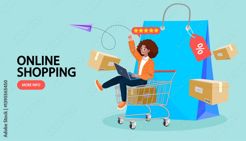 shopping bag with sale, Online shop smartphone app. Mobile based marketplace. Retail business cartoon . shopping bag with sale, Online shop smartphone app. Mobile based marketplace. Retail business cartoon .
