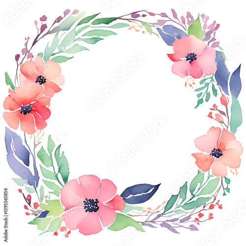 floral frame with flowers