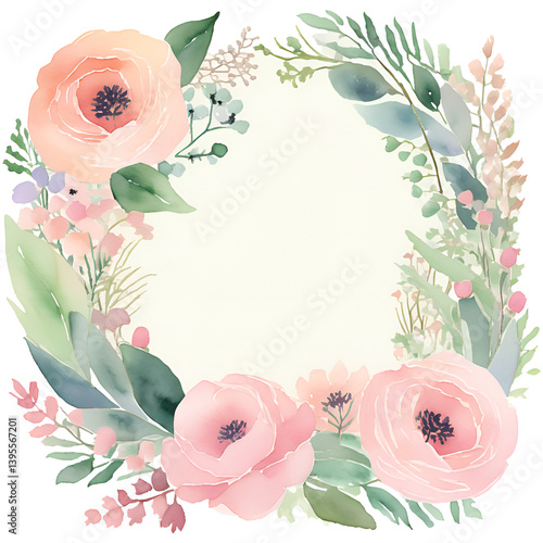 greeting card with roses
