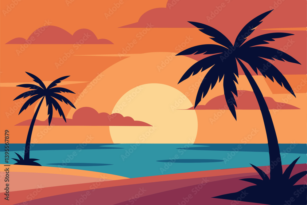 beach-at-sunset-with-palm-trees-casting-long-sha beach-at-sunset-with-palm-trees-casting-long-sha