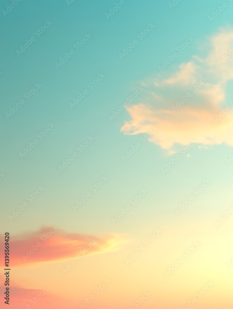 Pastel sunset sky with soft clouds. Pastel sunset sky with soft clouds.