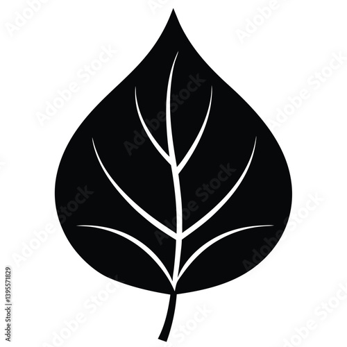 Dogwood Leaf Silhouette Vector - Minimalist Nature Design