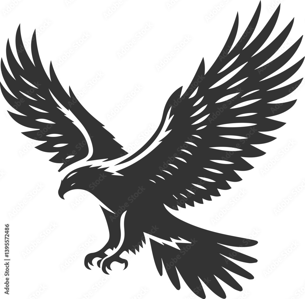 Silhouette of a hawk bird animal vector Silhouette of a hawk bird animal vector