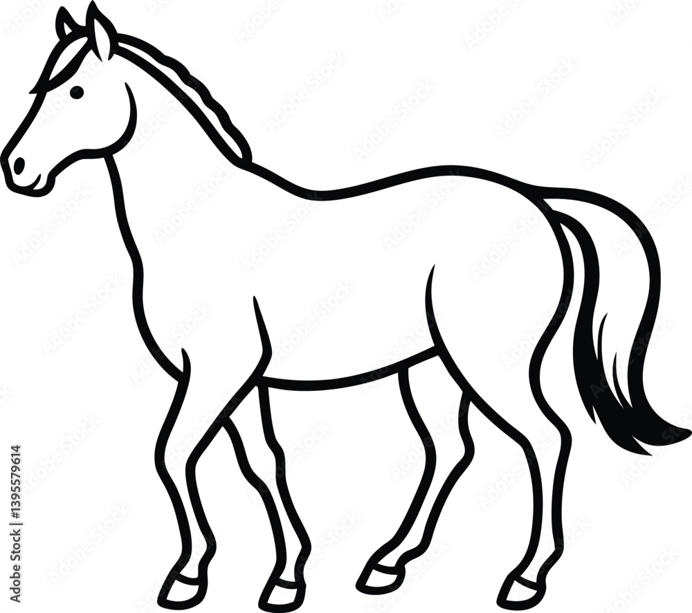 horse silhouette black colour with white background horse silhouette black colour with white background