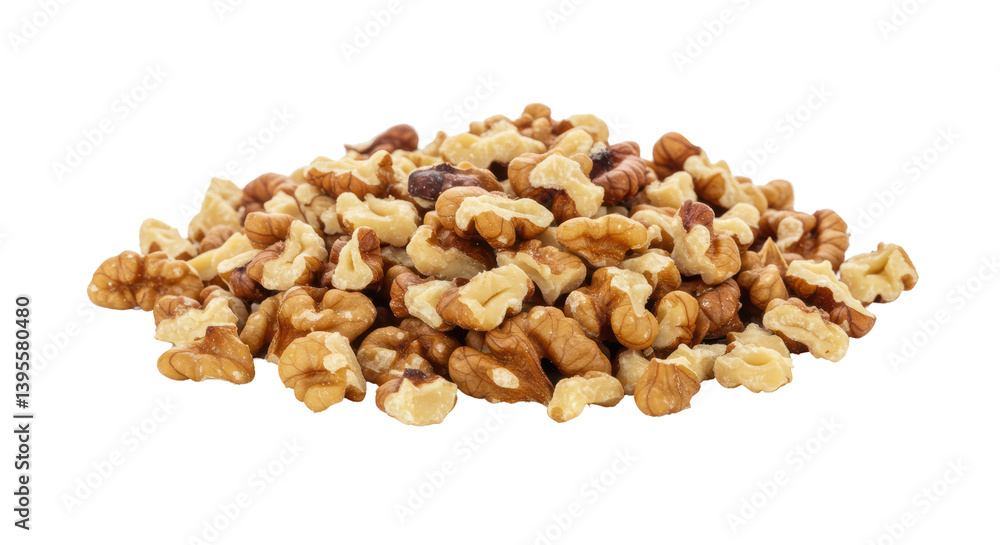 Isolated Heap of Peeled Walnuts Isolated Heap of Peeled Walnuts
