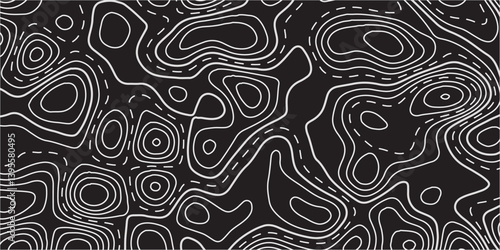 The Art of Topography Redefined: Elegant Wavy Line Work Interwoven Across a Rich Black Background to Represent Space, Depth, and Modern Luxury in an Abstract Form"

