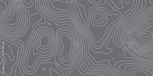 A Luxurious Abstract Representation of Topographic Line Art Featuring Elegant Wavy Contours Flowing Seamlessly Across a Deep Black Background for a Modern and Sophisticated Spatial Aesthetic