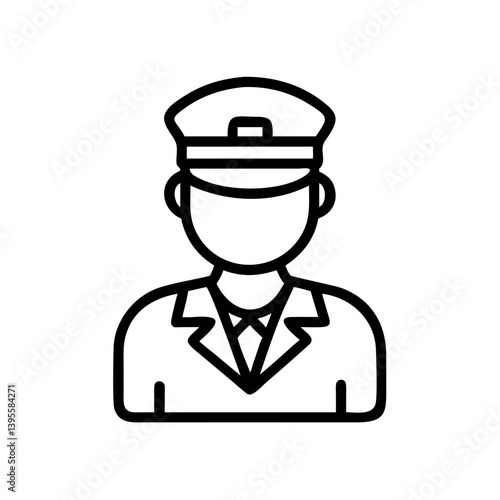 Bus Driver Icon Representing Transportation Profession  