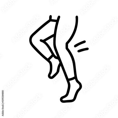 Person performing high knees exercise against a white background  
