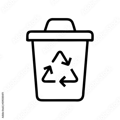 Recycling Bin with Symbol for Waste Management  