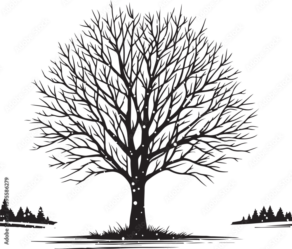 Fototapeta premium tree illustration