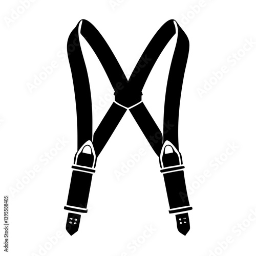 suspenders icon, suspenders silhouette vector illustration-simple silhouette illustration of suspenders, perfect for suspenders logos and icons