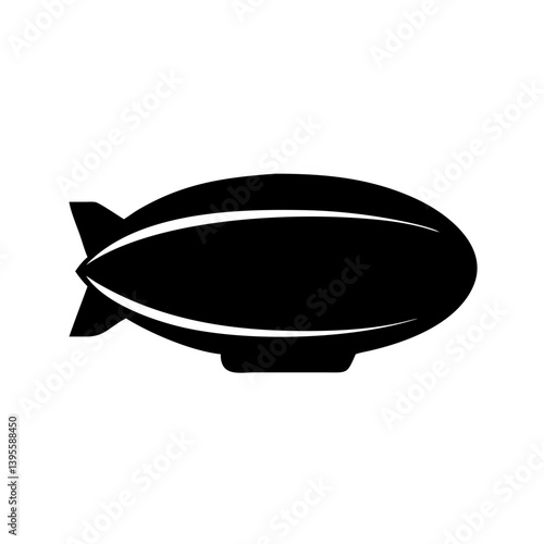 blimp icon, blimp silhouette vector illustration-simple silhouette illustration of blimp, perfect for blimp logos and icons