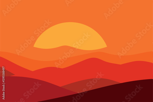 fiery-orange-sunset-behind-rolling-hills---.eps