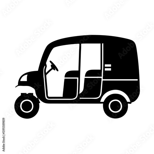 tuk tuk icon, tuk tuk silhouette vector illustration-simple silhouette illustration of tuk tuk, perfect for tuk tuk logos and icons