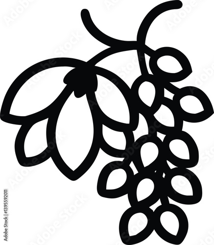 wallflower, waxflower, verbena, wisteria , flower logo
