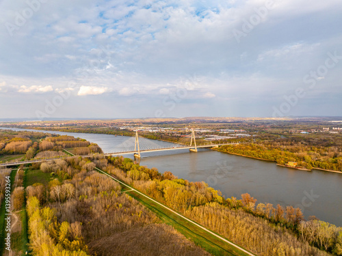 Photography Budapest Megyeri Híd, (Megyeri Bridge), Hungary