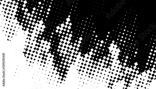 Smooth transition of geometric pattern with halftone effect for sporty and modern background. Vector Format Illustration 