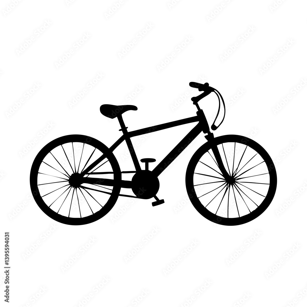 Fototapeta premium bicycle icon, bicycle silhouette vector illustration-simple silhouette illustration of bicycle, perfect for bicycle logos and icons