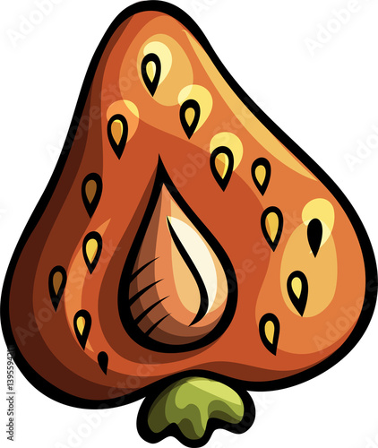 Doodle cartoon funny strawberry
