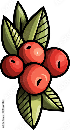 Doodle cartoon funny redberries