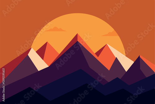 a-mountain-view-with-the-sun-setting-behind-the