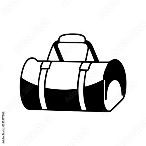 duffel bags icon, duffel bags silhouette vector illustration-simple silhouette illustration of duffel bags, perfect for duffel bags logos and icons