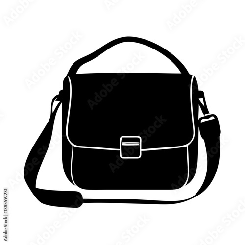 messenger bags icon, messenger bags silhouette vector illustration-simple silhouette illustration of messenger bags, perfect for messenger bags logos and icons