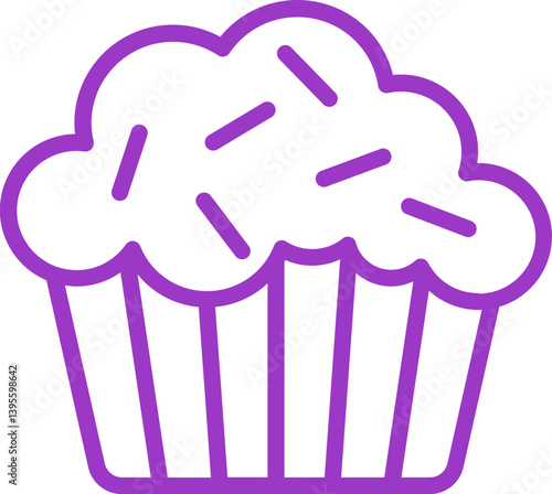 Cupcake vector stock icon illustration