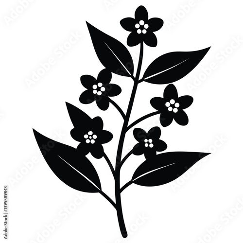 wallflower, waxflower, verbena, wisteria , flower logo