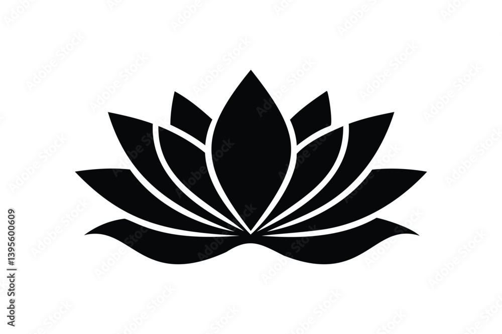 Lotus flower silhouette Lotus flower silhouette