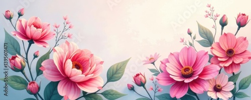 Soft pastel hues, loosely painted floral arrangement, expressive brushstrokes , creative, watercolour painting, soft