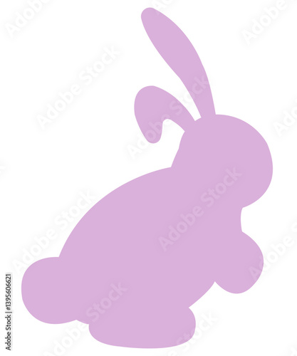 Easter bunny clip art design on plain white transparent isolated background for card, shirt, hoodie, sweatshirt, apparel, tag, mug, icon, poster or badge