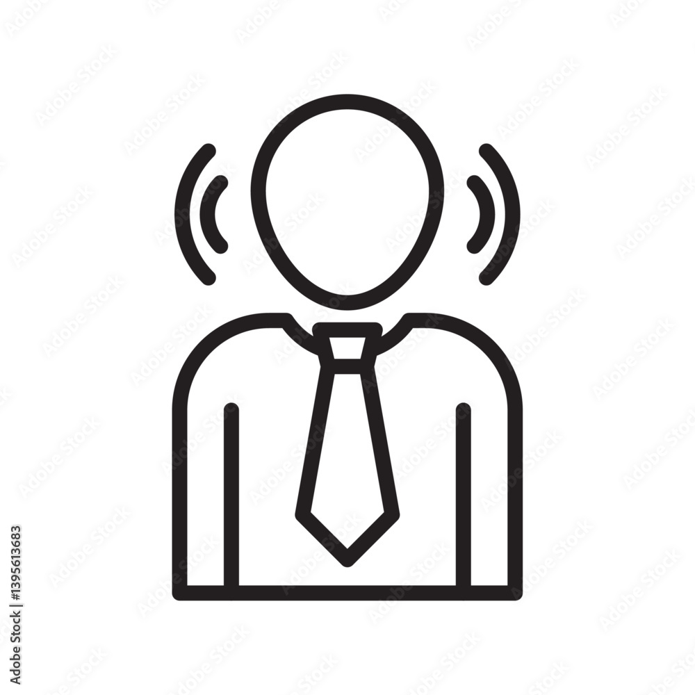 Mind awareness icon outline collection in black and on white background Mind awareness icon outline collection in black and on white background