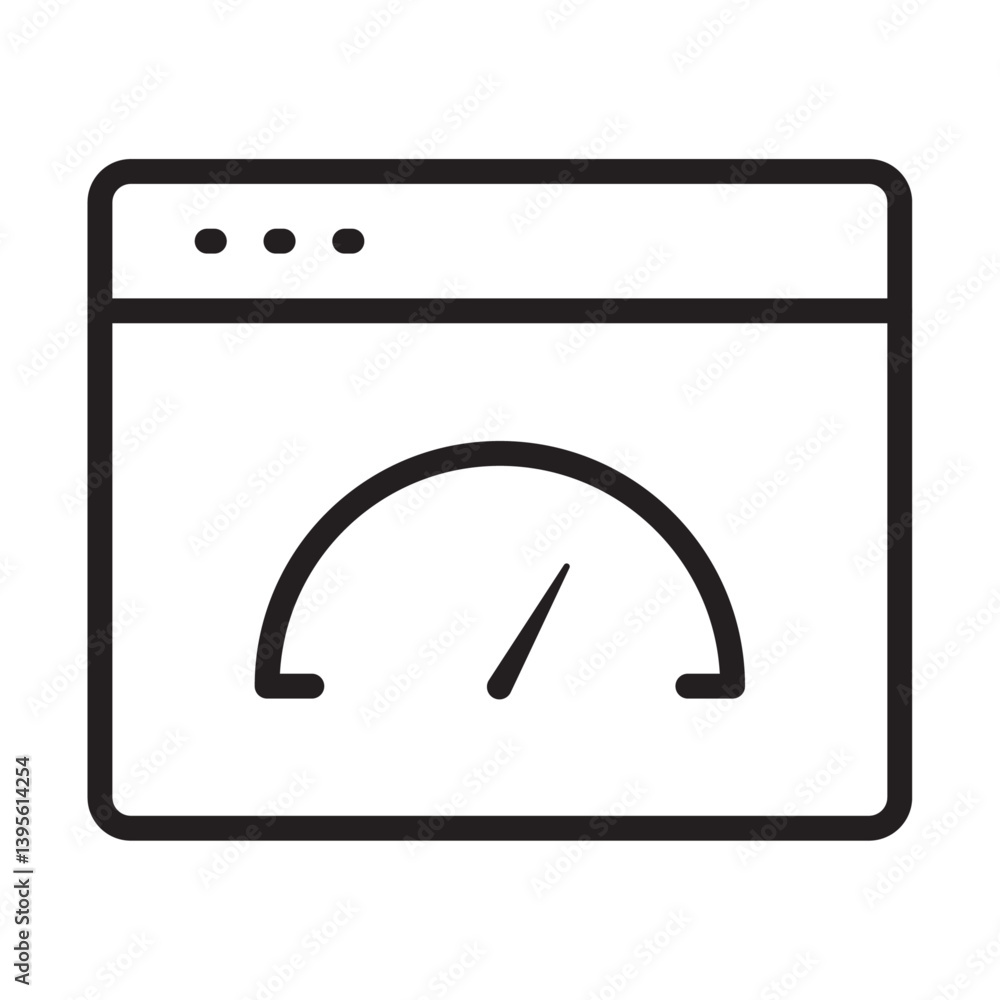 Page speed icon outline collection in black and on white background Page speed icon outline collection in black and on white background