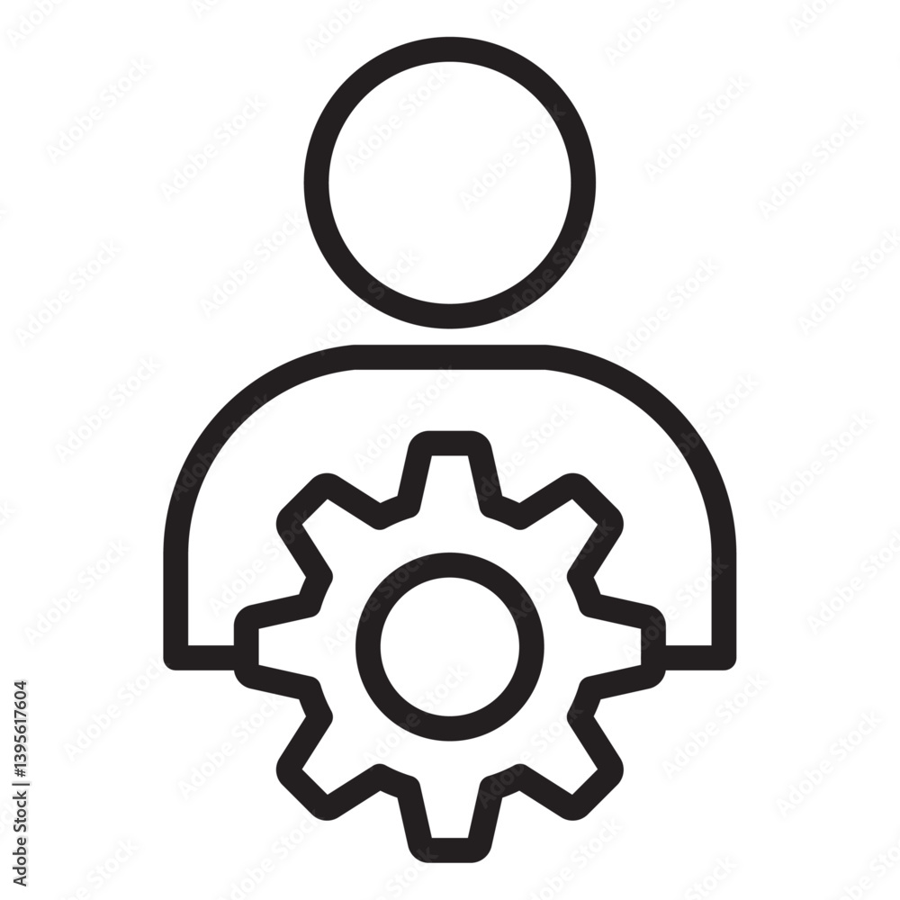 User Management Icon outline collection in black and on white background User Management Icon outline collection in black and on white background