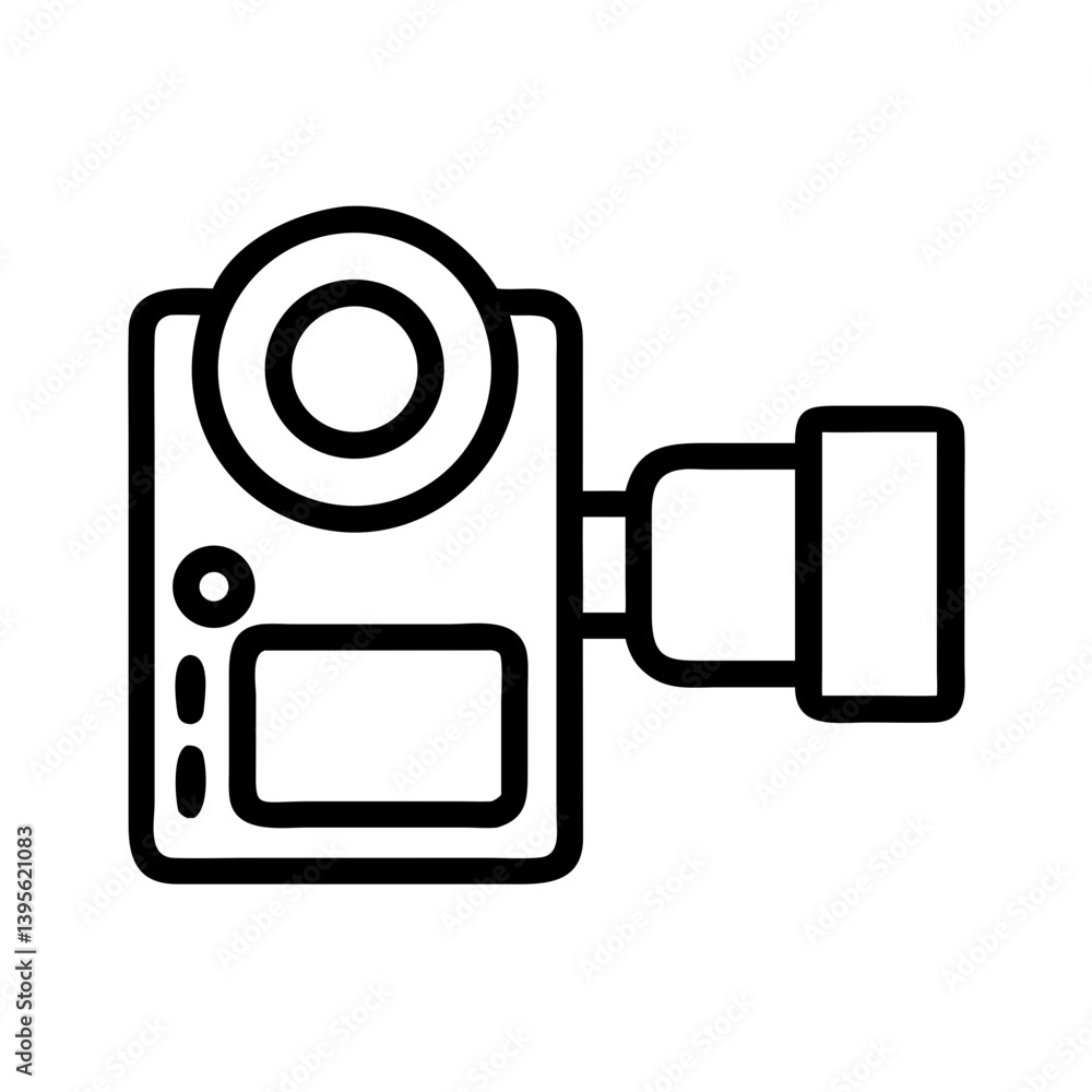 Camcorder Representing Video Recording Equipment Icon Design Camcorder Representing Video Recording Equipment Icon Design