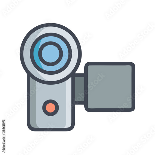 Camcorder Representing Video Recording Equipment Icon Design