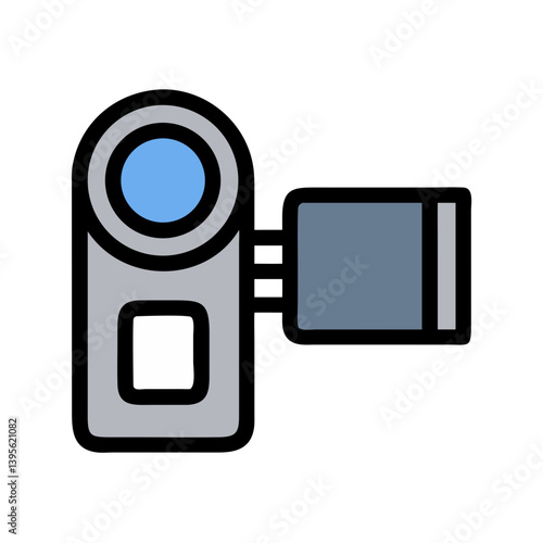 Camcorder Representing Video Recording Equipment Icon Design