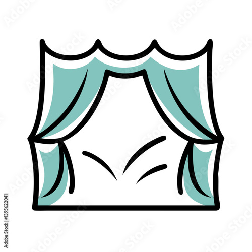 Theater Curtains in a Simple, Colorful Design  