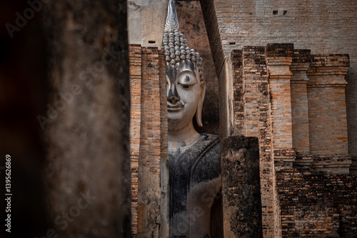 buddha statue in wat sri chum sukhothai thailand