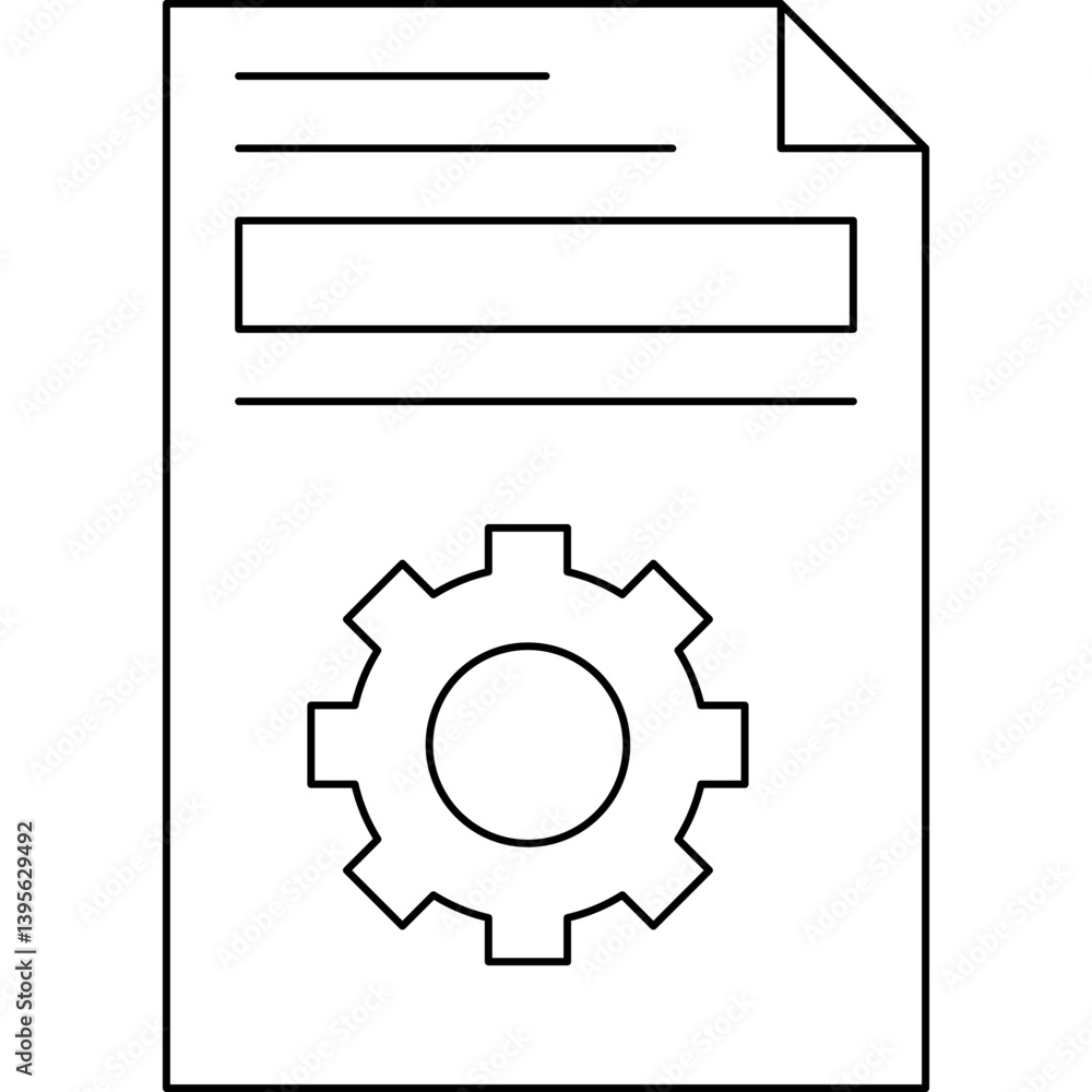 Document Settings single vector illustration icon Document Settings single vector illustration icon