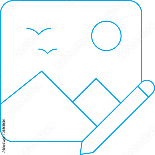 Edit Image single vector illustration icon