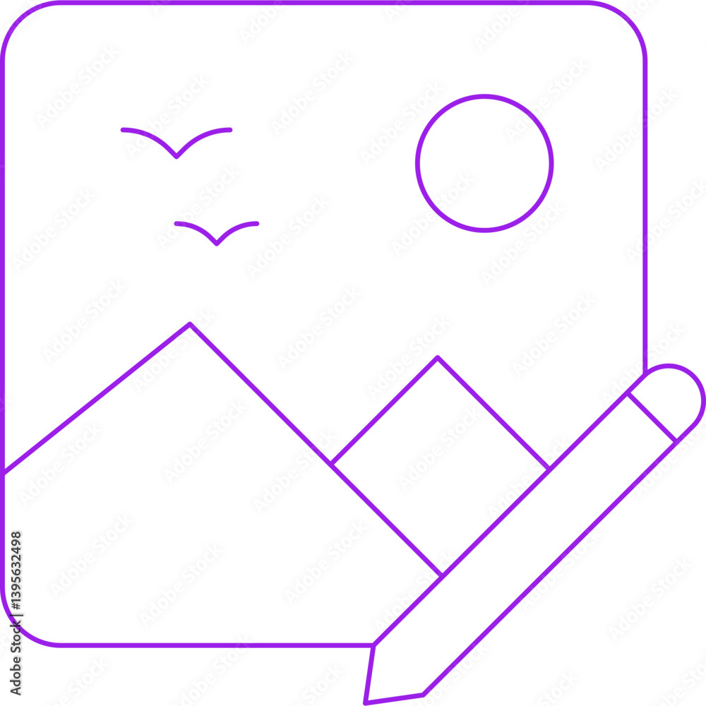 Edit Image single vector illustration icon Edit Image single vector illustration icon