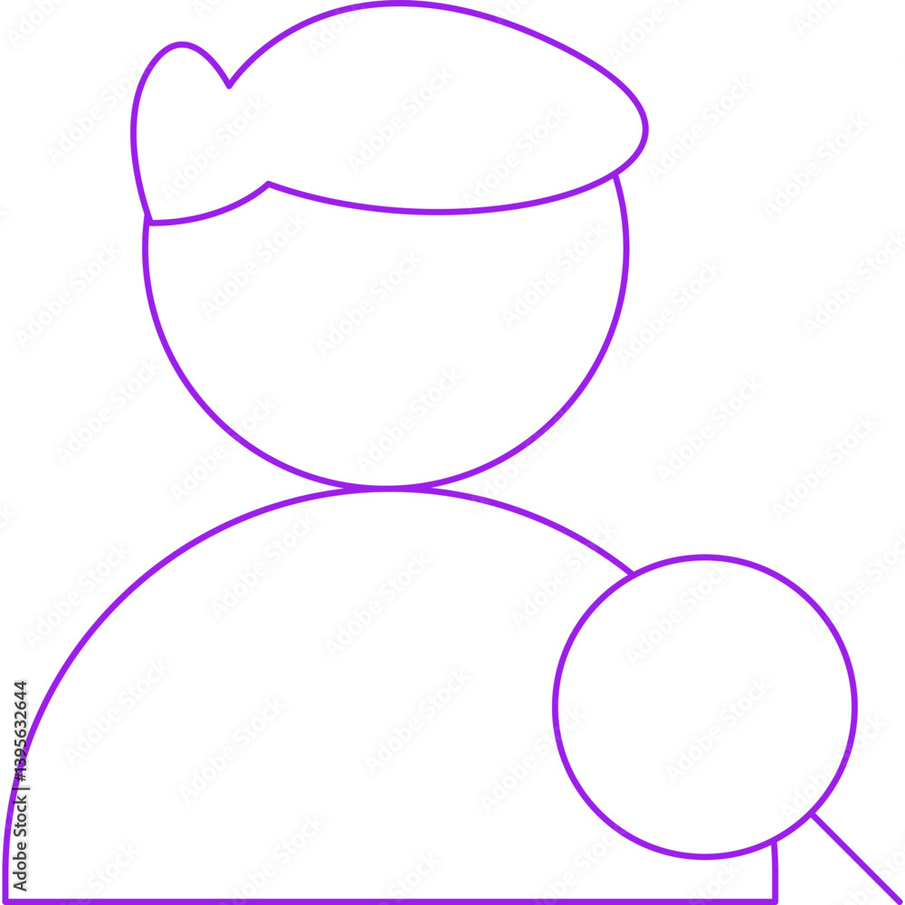 Find Male Profile single vector illustration icon Find Male Profile single vector illustration icon
